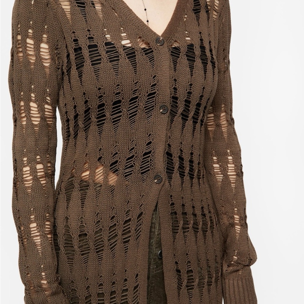 Disturbia Sophia, cable twist knit cardigan